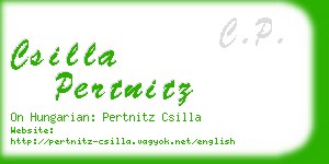 csilla pertnitz business card